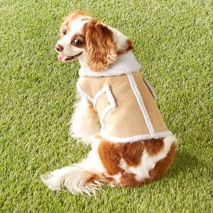 NWT HOST PICK Adjustable Fit Faux Suede Dog / Cat Pet Jacket
